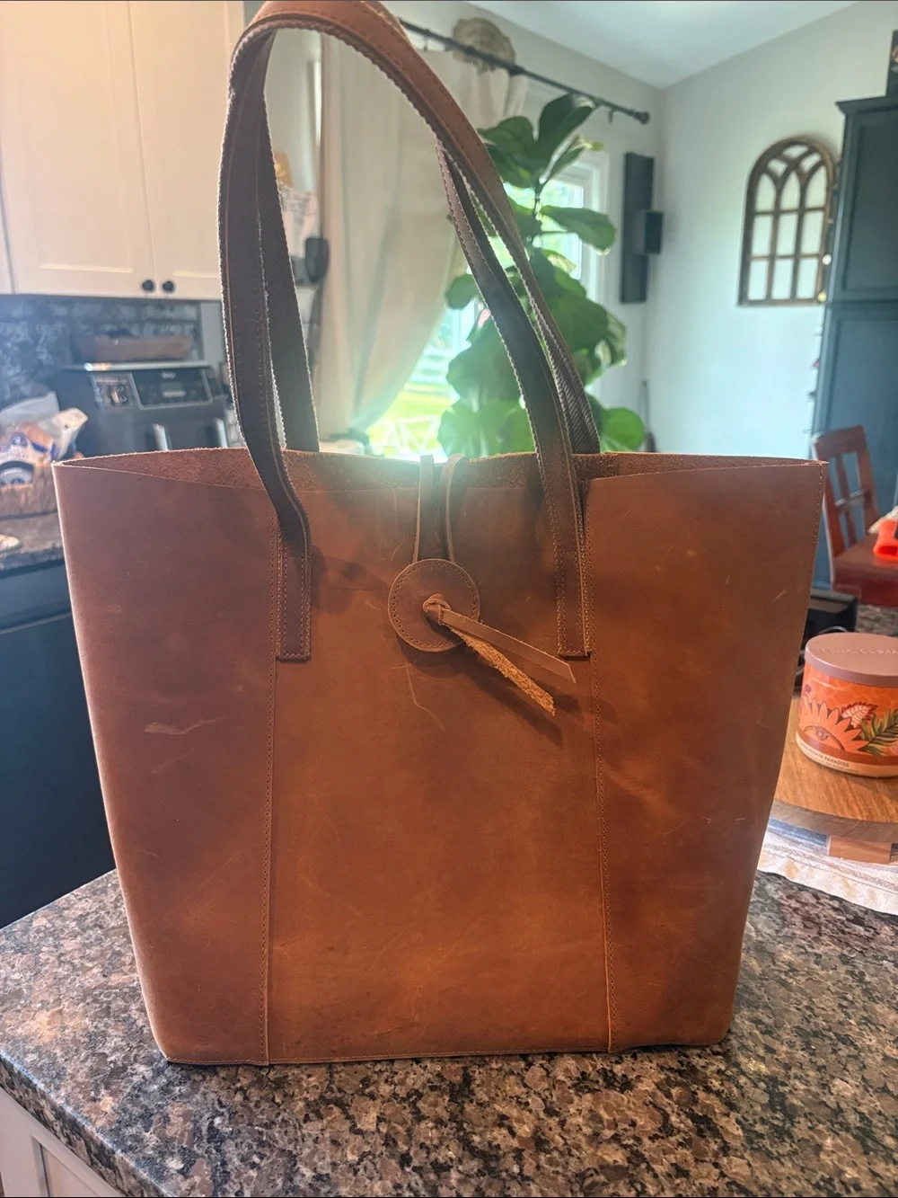 NWOT Leather Tote Bag in Brown - Classic Everyday Carry
